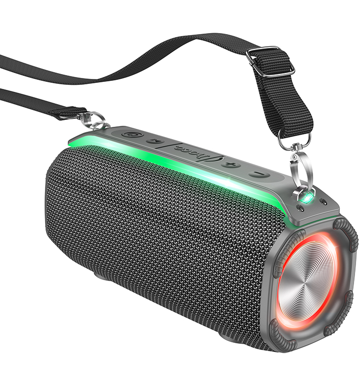 

Портативная акустика Hoco HC23, 10 Вт, FM, microSD, Bluetooth, подсветка, серый, HC23