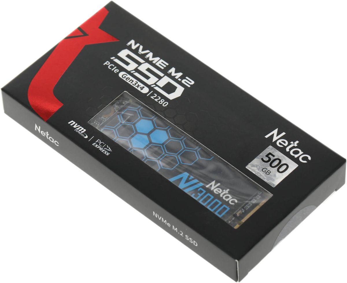 SSD Netac NV3000 500Gb M.2 2280 PCIe 3.0 x4 (NT01NV3000-500-E4X