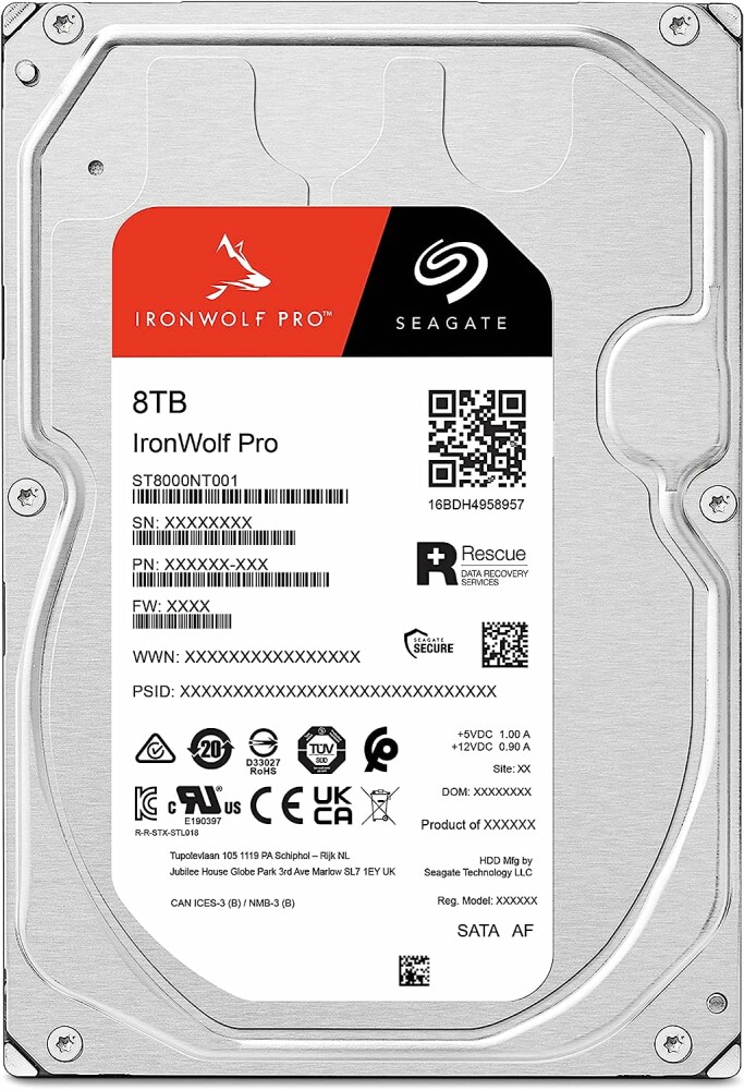 Жесткий диск (HDD) Seagate 8Tb Ironwolf Pro, 3.5", 7200rpm