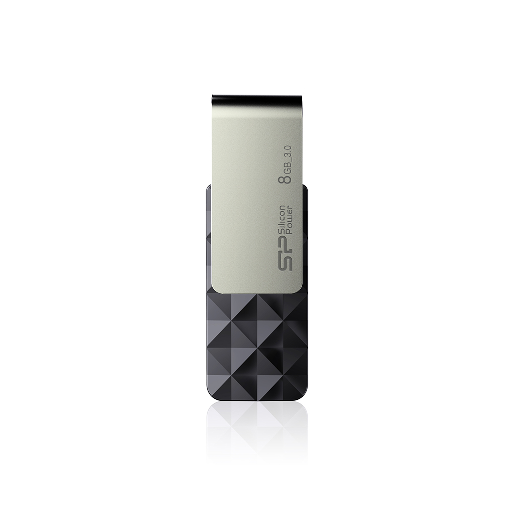 Флешка 8Gb USB 3.0 Silicon Power Blaze Blaze B30, серебристый/черный (SP008GBUF3B30V1K)