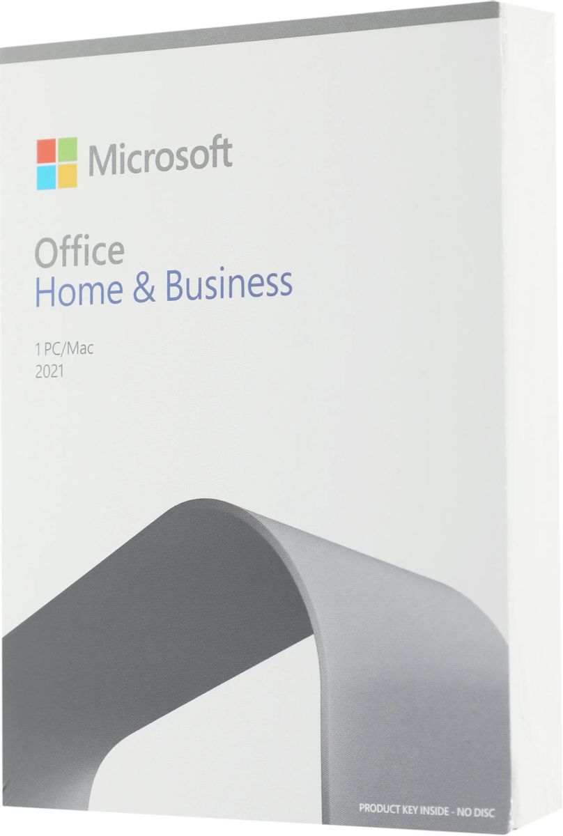 Лицензия Microsoft Office Home and Business 2021 Medialess P8 для Windows/Mac, Russian, 1 лицензия на 1 ПК, BOX (T5D-03511)