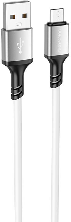 

Кабель USB-Micro USB, плоский, 2.4А, 1 м, белый, Borofone Famous BX83 (6974443386394), BX83