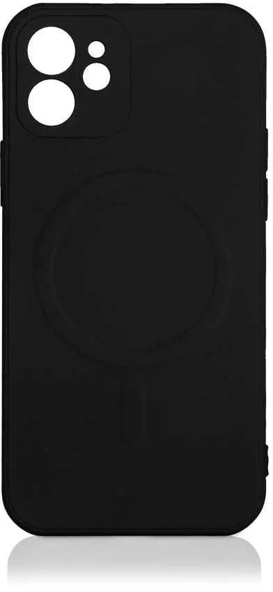 

Чехол-накладка DF MagSafe для смартфона Apple iPhone 12, силикон, черный (iMagnetcase-02 (black))