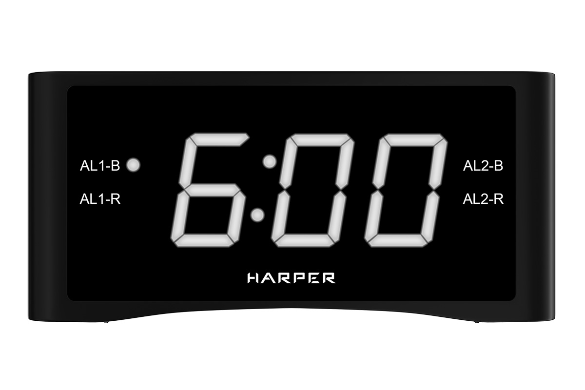 

Радиоприемник будильник HARPER HCLK-1007, черный, HCLK-1007