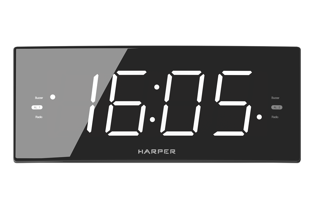 

Радиоприемник будильник HARPER HCLK-2050, черный, HCLK-2050