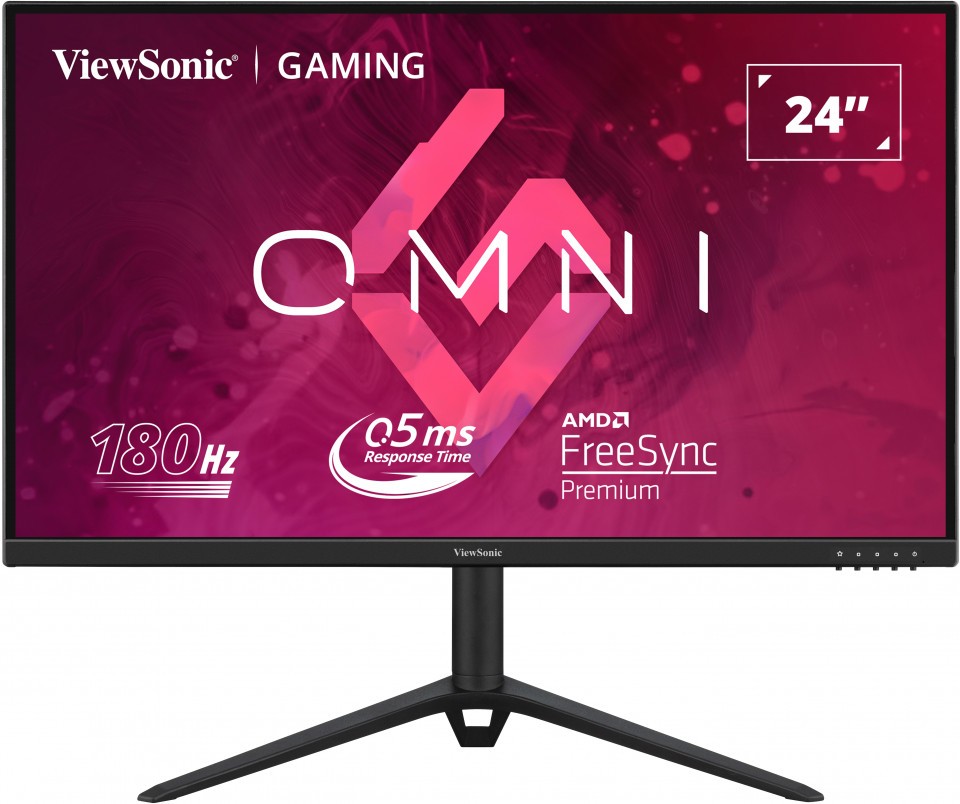 

Монитор 23.8" Viewsonic OMNI VX2428J IPS, 1920x1080 (16:9), 250кд/м2, 180 Гц, 0.5 мс, 178°/178°, HDMI, DisplayPort, черный (VX2428J), VX2428J