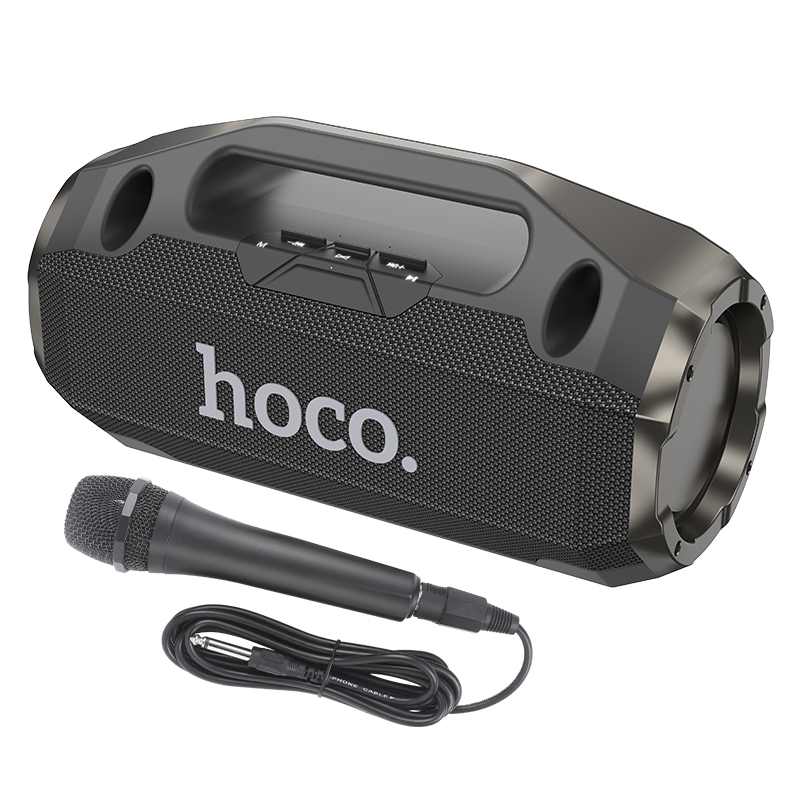

Портативная акустика Hoco HA3 Drum outdoor, 50 Вт, FM, AUX, USB, microSD, Bluetooth, подсветка, черный (6942007604130), HA3 Drum outdoor