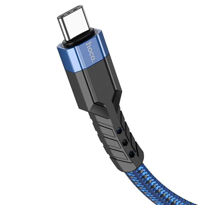 

Кабель USB-USB Type-C, 3А, 1.2 м, синий, HOCO U110, U110