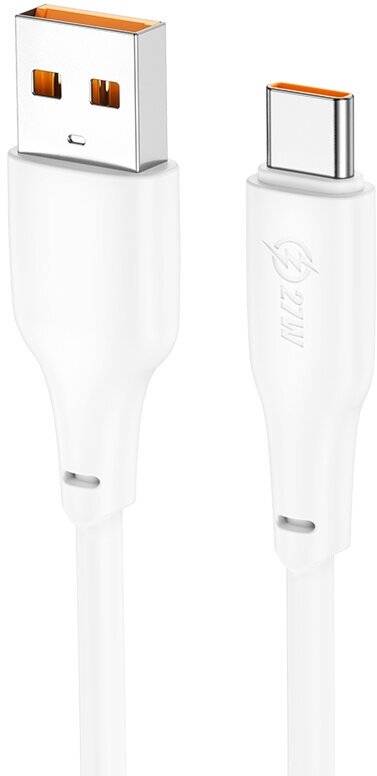 

Кабель USB-USB Type-C, экранированный, быстрая зарядка, 5А, 1 м, белый, HOCO Force X93, X93
