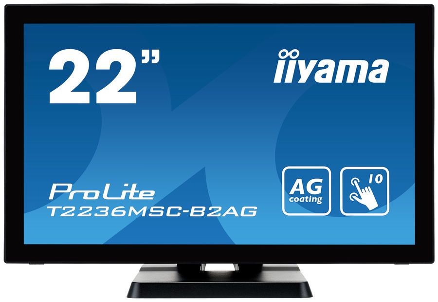

Монитор 21.5" Iiyama ProLite T2236MSC-B2AG VA, сенсорный, 1920x1080 (16:9), 250кд/м2, 8 мс, 178°/178°, VGA, DVI, HDMI, USB-Hub, черный (T2236MSC-B2AG), T2236MSC-B2AG