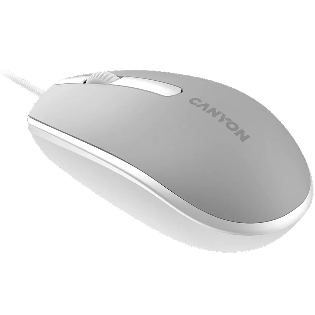 Мышь проводная Canyon M-10, 1000dpi, оптическая светодиодная, USB, серый (CNE-CMS10DG)
