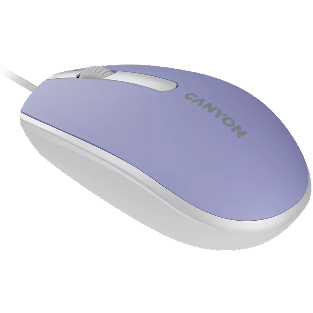

Мышь проводная Canyon M-10, 1000dpi, оптическая светодиодная, USB, сиреневый (CNE-CMS10ML), M-10