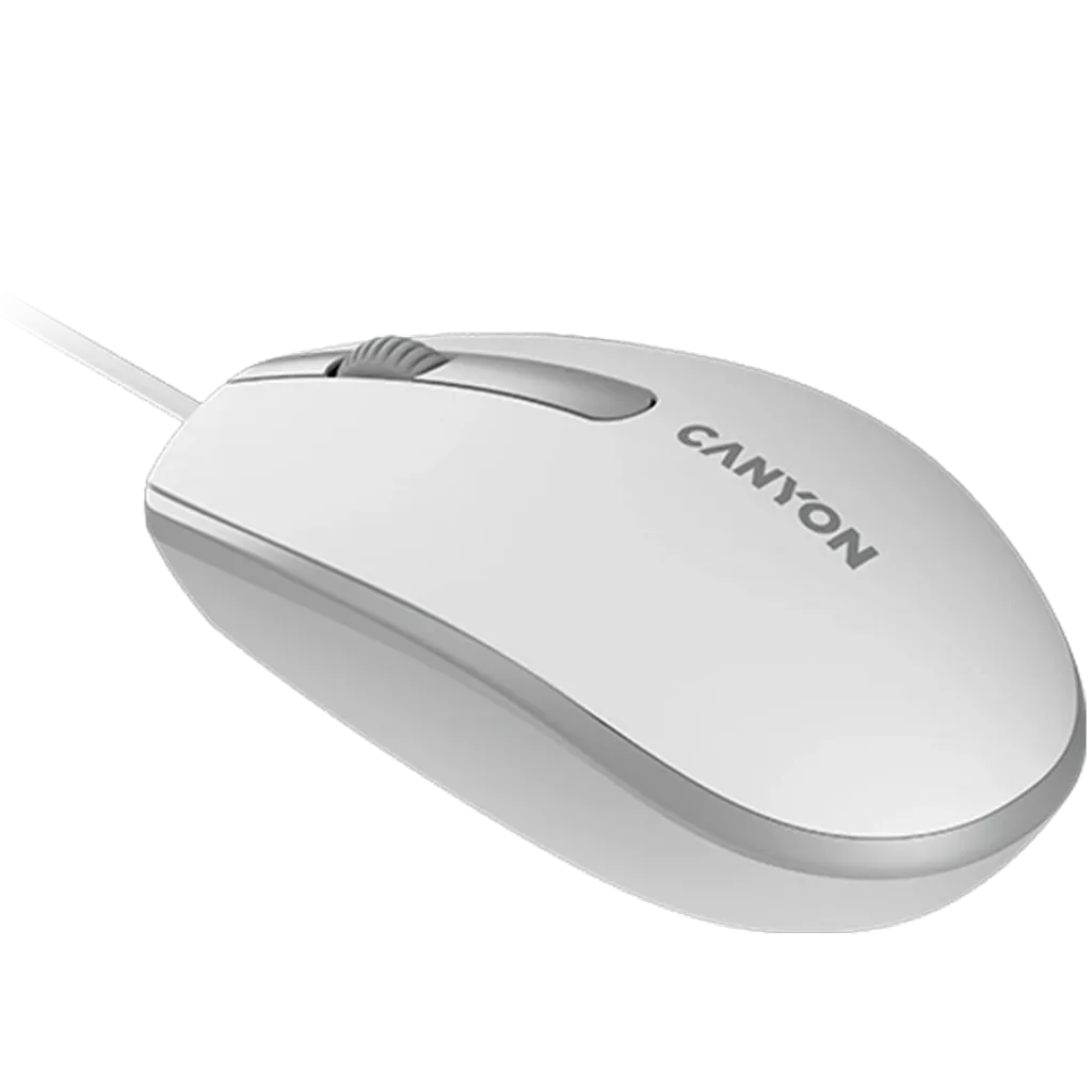 Мышь проводная Canyon M-10, 1000dpi, оптическая светодиодная, USB, серый (CNE-CMS10WG)