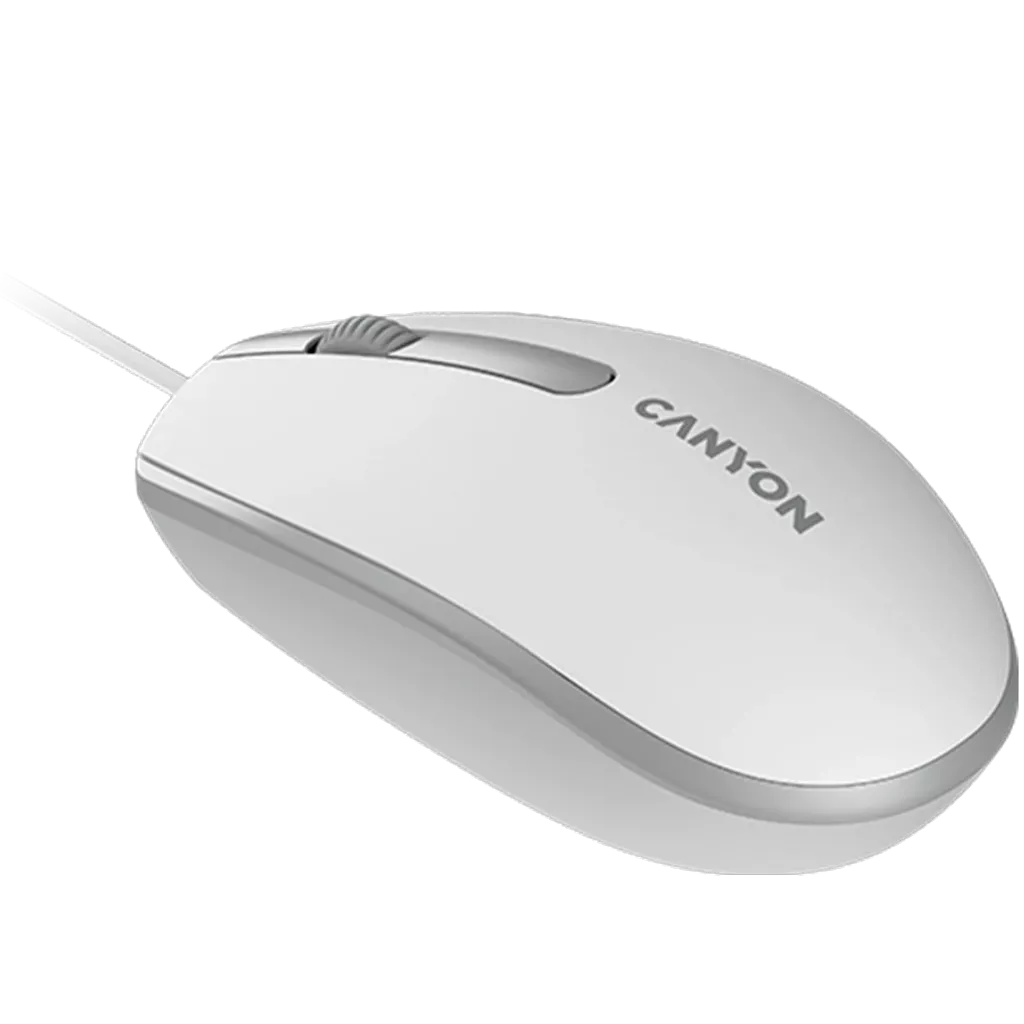 

Мышь проводная Canyon M-10, 1000dpi, оптическая светодиодная, USB, серый (CNE-CMS10WG), M-10
