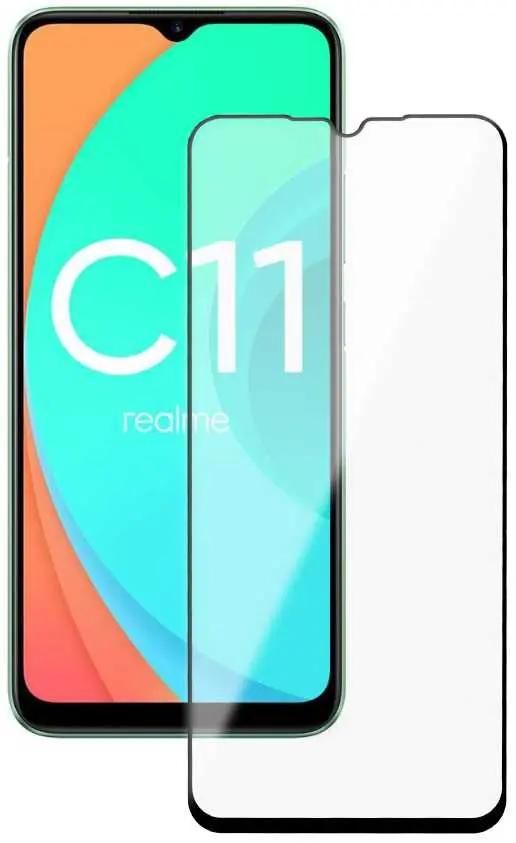 

Защитное стекло Deppa для экрана смартфона Realme C11, FullScreen, черная рамка (62687)