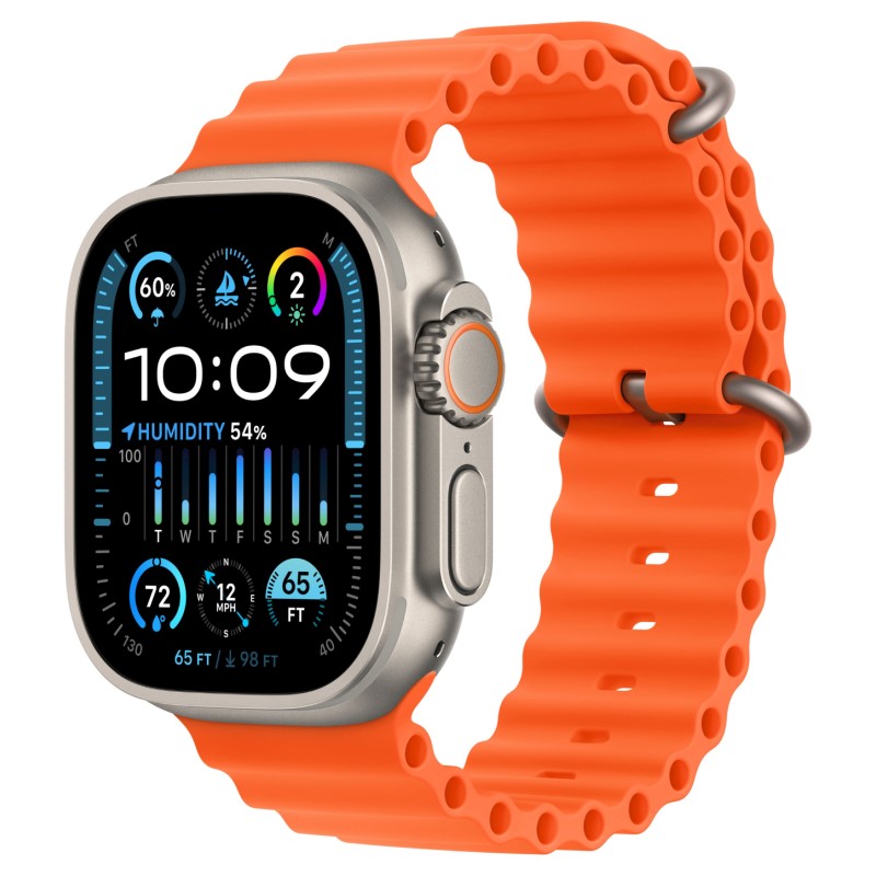 

Смарт-часы Apple Watch Ultra 2 A2987 49мм OLED, титановый/оранжевый Ocean Band (MRF83ZA/A), Watch Ultra 2 A2987 49мм O/S