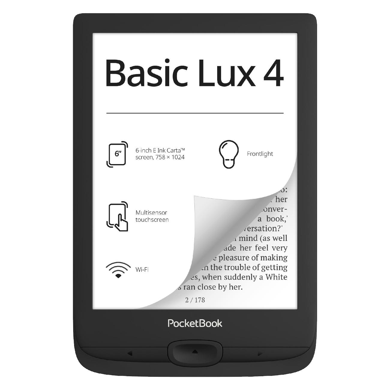 Электронная книга PocketBook 618 Basic Lux, 6", 8Gb, черный