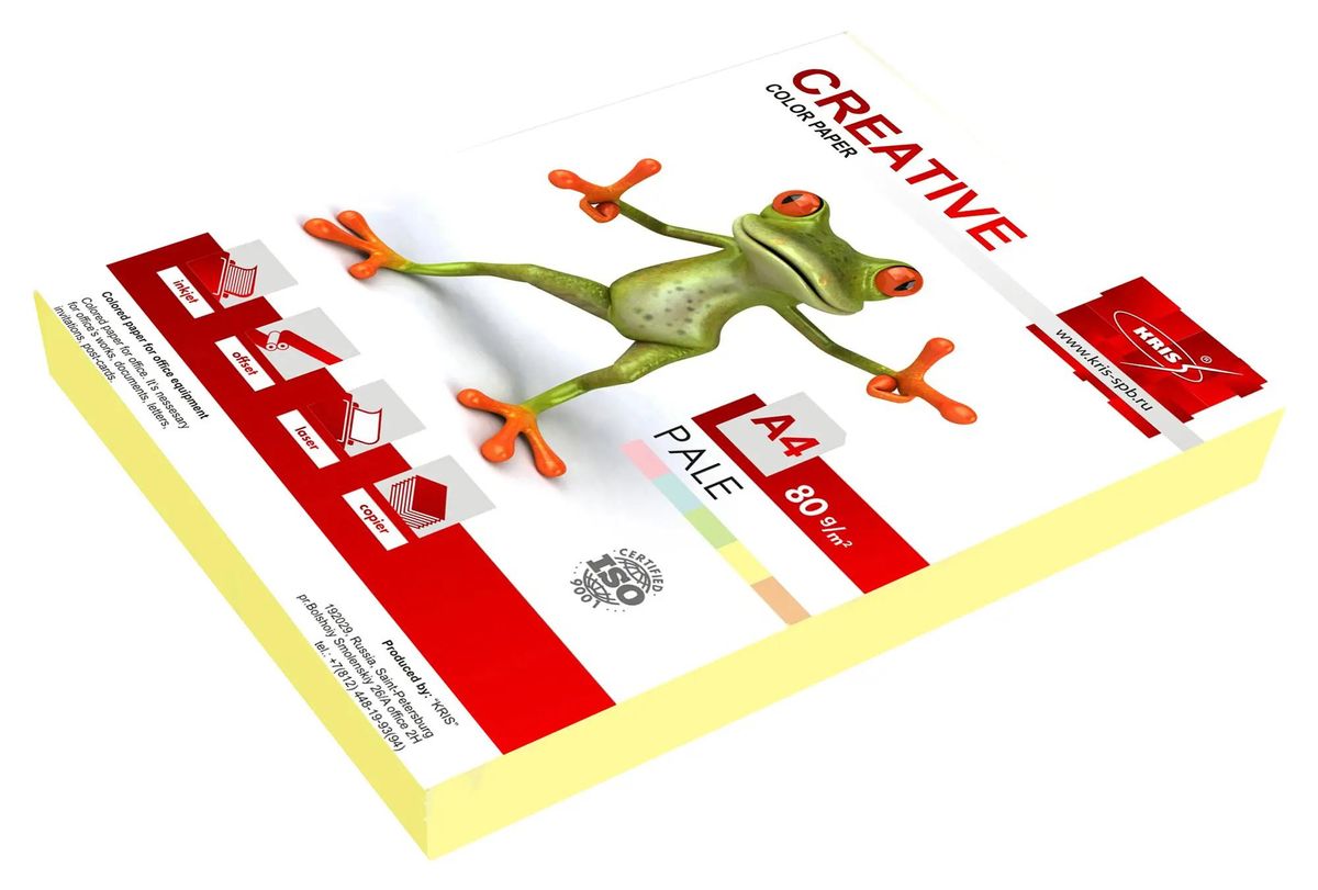 

Бумага A4 80 г/м² 250 листов, желтый Creative (БПPR-250Ж)