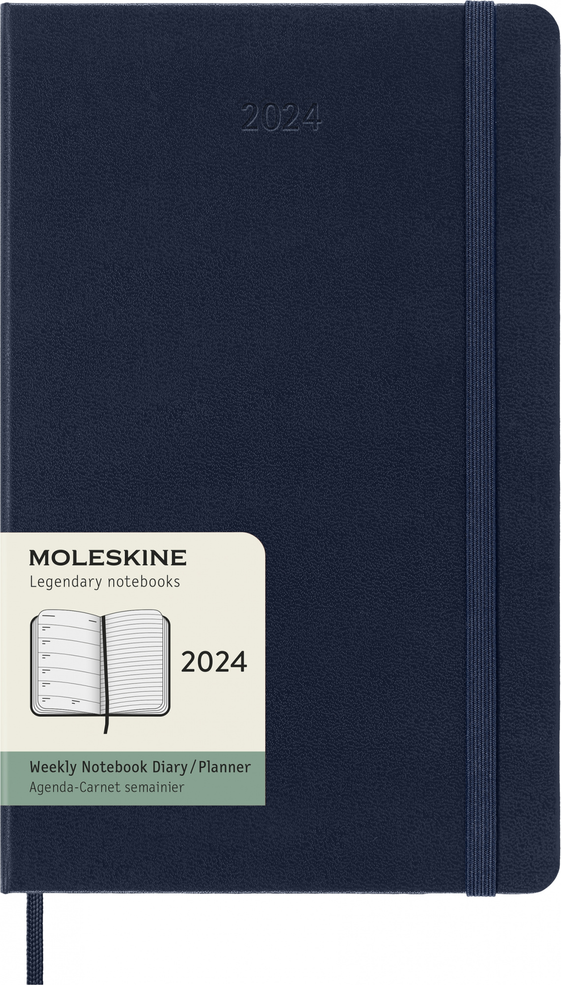 

Еженедельник датированный 130х210мм Moleskine Classic WKNT Large, в линейку, 144 листов синий (DHB2012WN3), Large