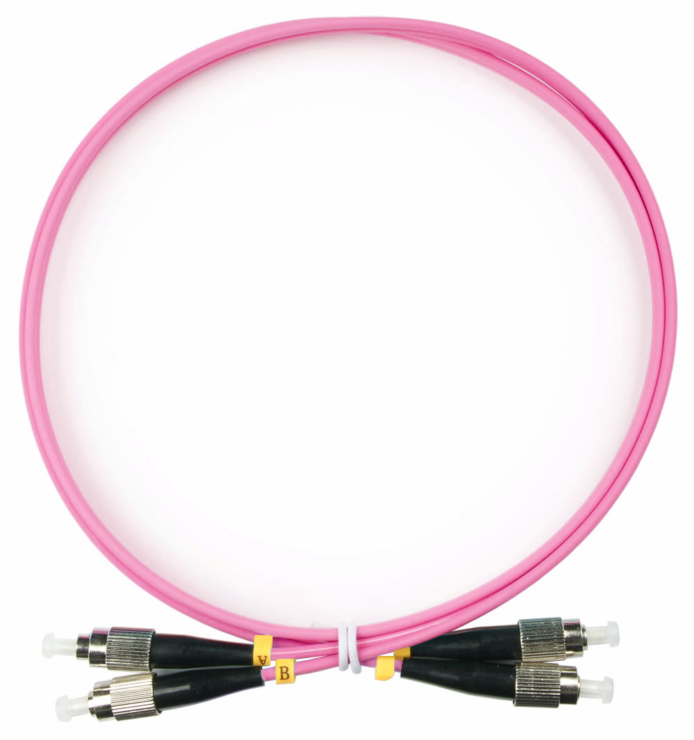 

Патч-корд оптический Cabeus, FC/UPC-FC/UPC, многомодовый, 50/125, OM4, двойной, 1 м, LSZH, пурпурный (FOP-50-OM4-FC-FC-1m), Розовый