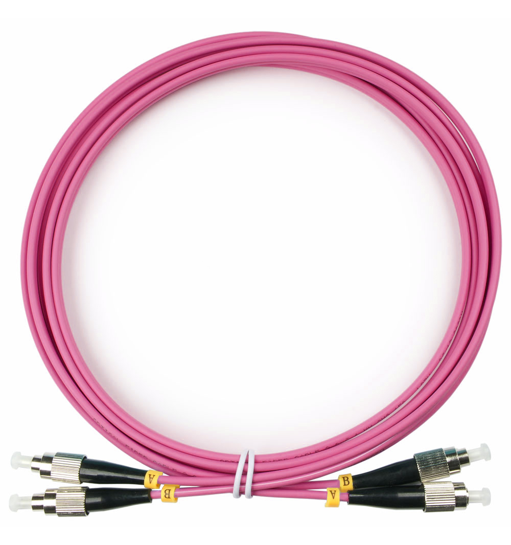 

Патч-корд оптический Cabeus, FC/UPC-FC/UPC, многомодовый, 50/125, OM4, двойной, 3 м, LSZH, пурпурный (FOP-50-OM4-FC-FC-3m), Розовый
