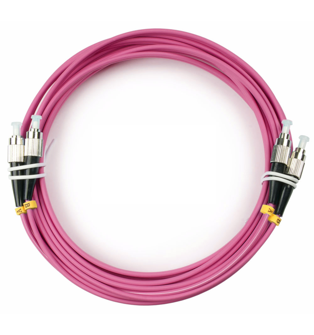 

Патч-корд оптический Cabeus, FC/UPC-FC/UPC, многомодовый, 50/125, OM4, двойной, 5 м, LSZH, пурпурный (FOP-50-OM4-FC-FC-5m), Розовый
