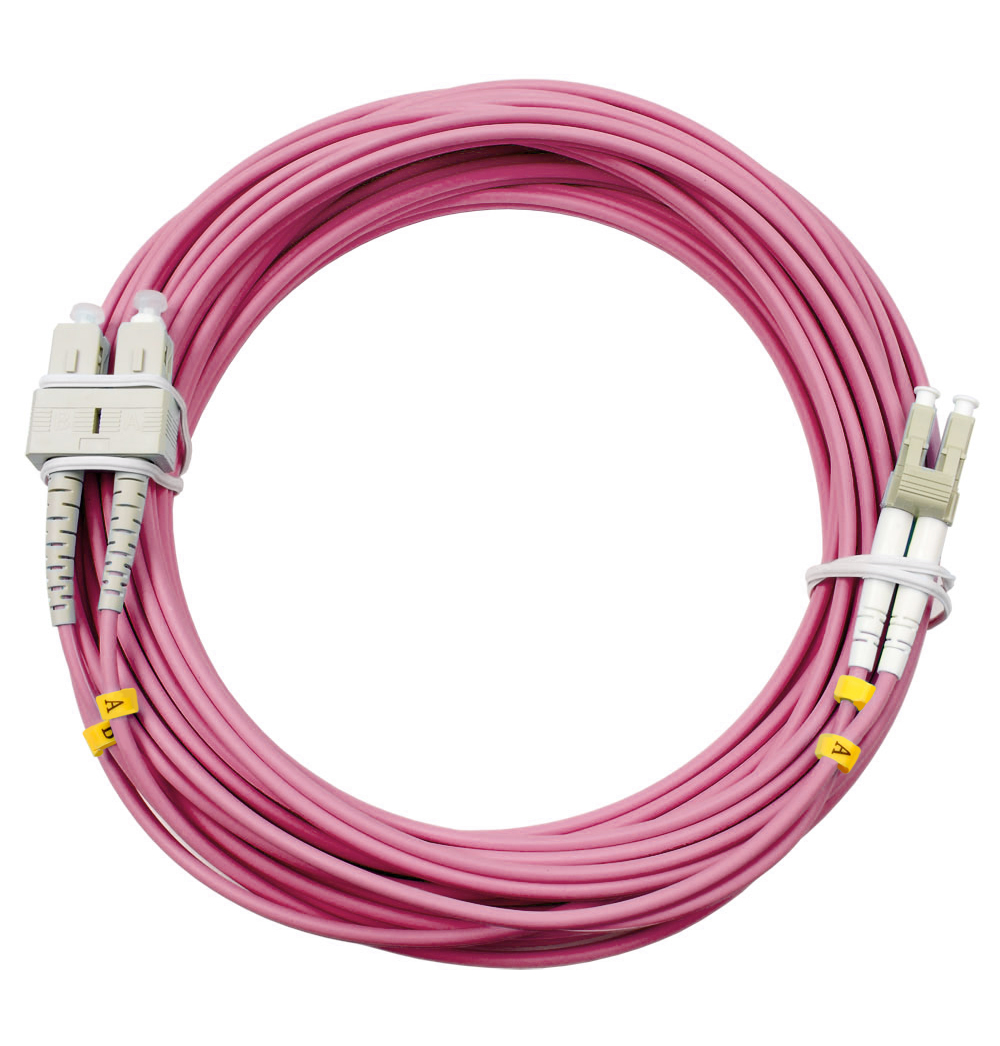 

Патч-корд оптический Cabeus, LC/UPC-SC/UPC, многомодовый, 50/125, OM4, двойной, 25 м, LSZH, пурпурный (FOP-50-OM4-LC-SC-25m), Розовый