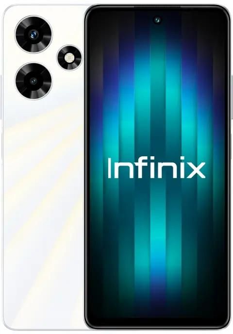 

Смартфон Infinix Hot 30, 6.78" 2460x1080 IPS, MediaTek Helio G88, 4Gb RAM, 128Gb, 3G/4G, NFC, Wi-Fi, BT, 2xCam, 2-Sim, 5000 мА⋅ч, USB Type-C, Android 13, белый (10040068), Hot 30