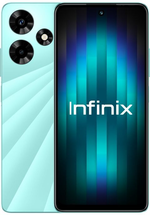 

Смартфон Infinix Hot 30, 6.78" 2460x1080 IPS, MediaTek Helio G88, 4Gb RAM, 128Gb, 3G/4G, NFC, Wi-Fi, BT, 2xCam, 2-Sim, 5000 мА⋅ч, USB Type-C, Android 13, зеленый (10040069), Hot 30