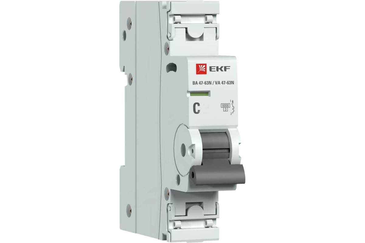 

Выключатель автоматический EKF 47-63N PROxima однополюсный (1P/1П) 50А C 6 kA (M636150C), 47-63N