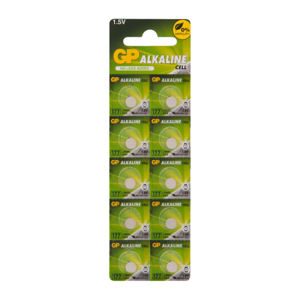 

Батарейка GP AG4/LR626/LR66/377A/177, 1.5V, 10 шт. (4891199026690)
