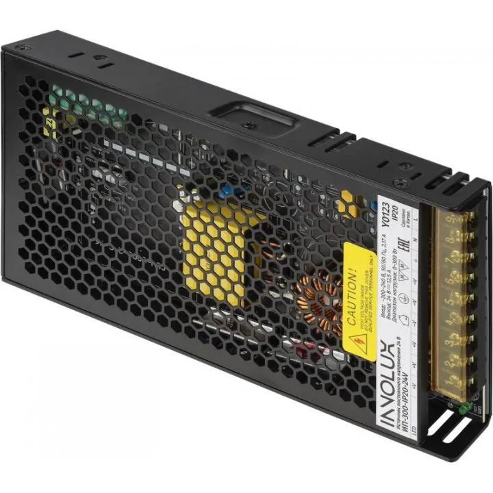 

Блок питания (драйвер) Innolux ИП-300-IP20-24V 300 Вт для светодиодной ленты, черный (93509), ИП-300-IP20-24V