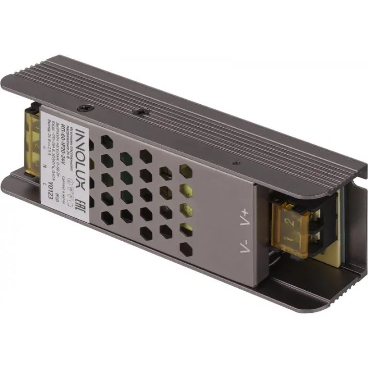 

Блок питания (драйвер) Innolux ИП-60-IP20-24V 60 Вт для светодиодной ленты, серый (93510), ИП-60-IP20-24V