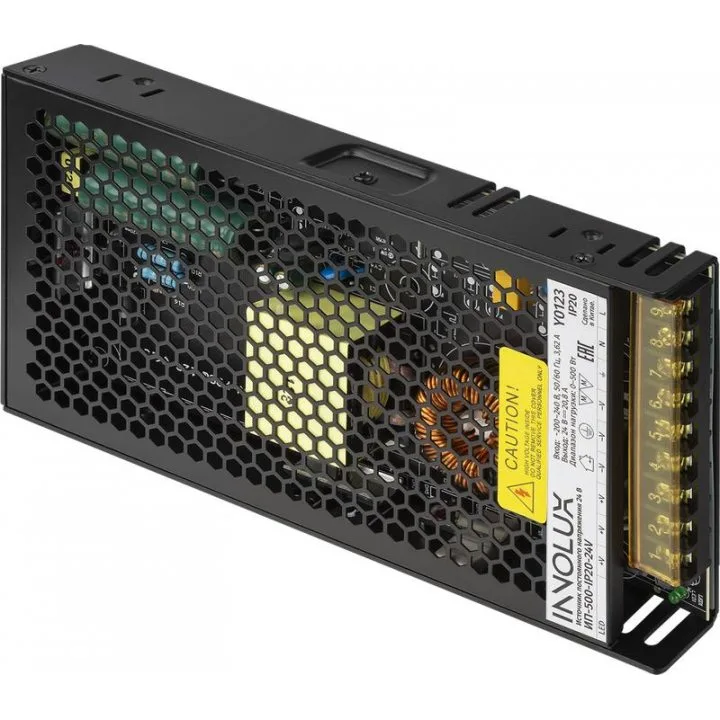

Блок питания (драйвер) Innolux ИП-500-IP20-24V 500 Вт для светодиодной ленты, черный (93513), ИП-500-IP20-24V
