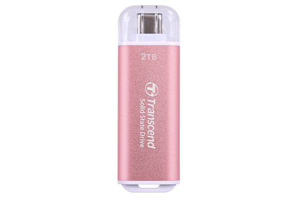 

Внешний SSD Transcend ESD300 2Tb, 1.8", USB 3.2 Gen 2 Type-C, розовый (TS2TESD300P)