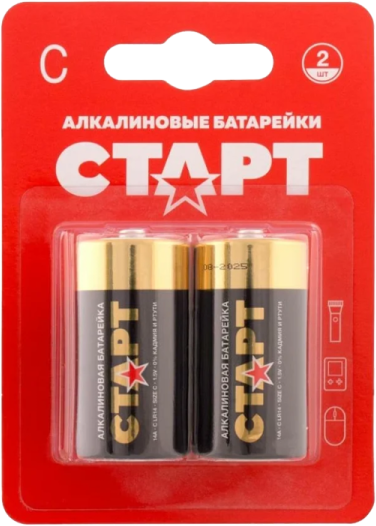 

Батарея СТАРТ C (R14/LR14), 1.5V, 2 шт. (4640033421067)