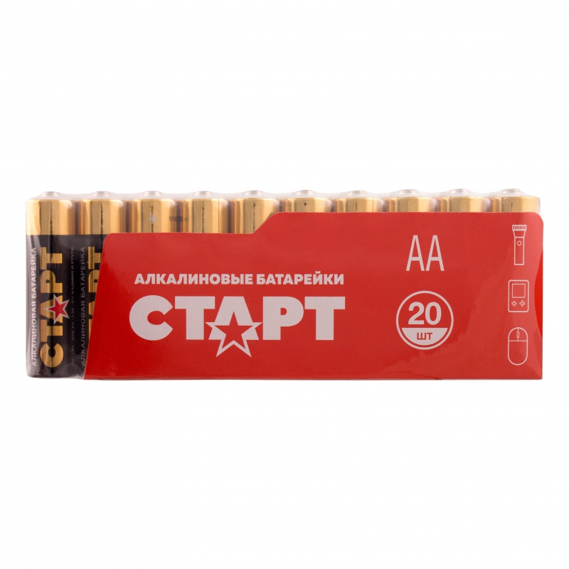 

Батарея СТАРТ AA (LR6), 1.5V, 20 шт. (4640033420589)
