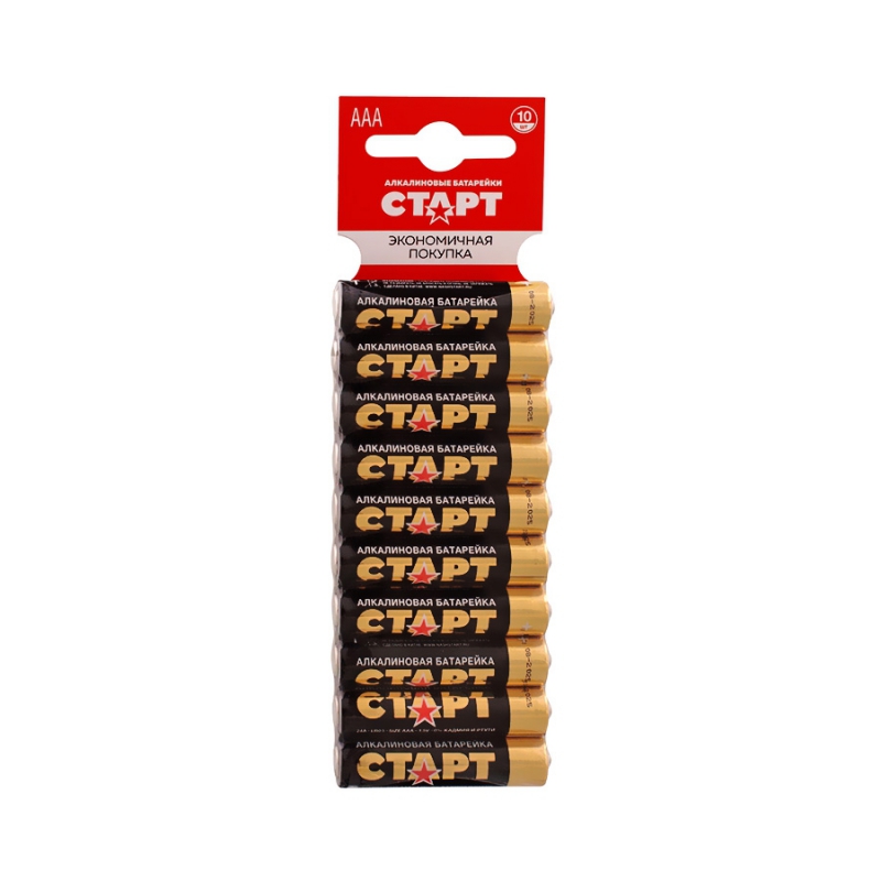 

Батарея СТАРТ AAA (LR03), 1.5V, 10 шт. (4670012295990)