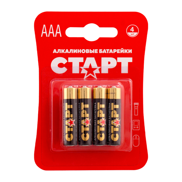 

Батарея СТАРТ AAA (LR03), 1.5V, 4 шт. (4670012295969)