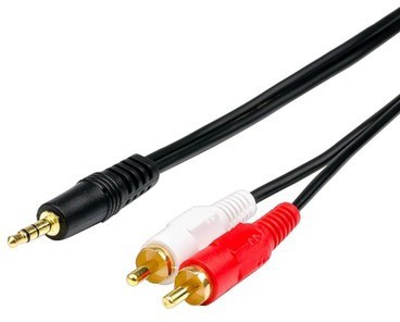 

Кабель 2xRCA(M)-Jack 3.5mm(M), 1.5 м, черный EXPLOYD (EX-K-1403)