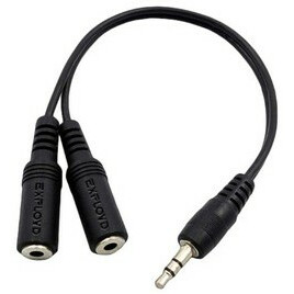 

Кабель Jack 3.5mm(M)-2xJack 3.5mm(F), 20 см, черный EXPLOYD (EX-K-1415)