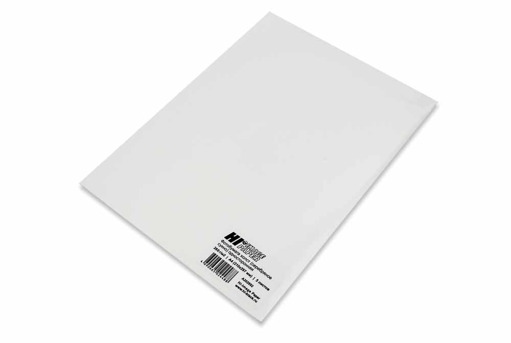 

Холст A4 260 г/м² серебряное сукно, 5 листов, односторонняя, Hi-image A202892 для струйной печати