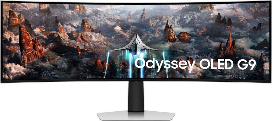 

Монитор 49" Samsung Odyssey G9 S49CG930SI OLED, изогнутый, 5120x1440 (32:9), 250кд/м2, 240 Гц, 0.03 мс, 178°/178°, HDMI, DisplayPort, USB-Hub, серебристый (LS49CG930SIXCI), S49CG930SI