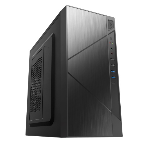 Корпус Foxline FZ-059, mATX, Midi-Tower, 2xUSB 3.0, USB Type-C, черный, 450 Вт (FZ-059-SX450R-U32C)