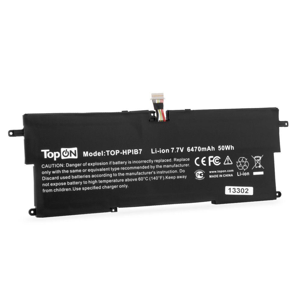 

Аккумуляторная батарея TopON для HP EliteBook x360 1020 G2, 7.7V, 6.74 А·ч, черный (TOP-HPIB7)