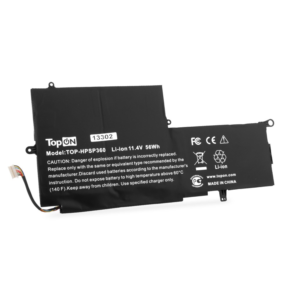 

Аккумуляторная батарея TopON для HP Spectre X360 13-4000, 13-4100, 11.4V, 3.6 А·ч, черный (TOP-HPSP360)