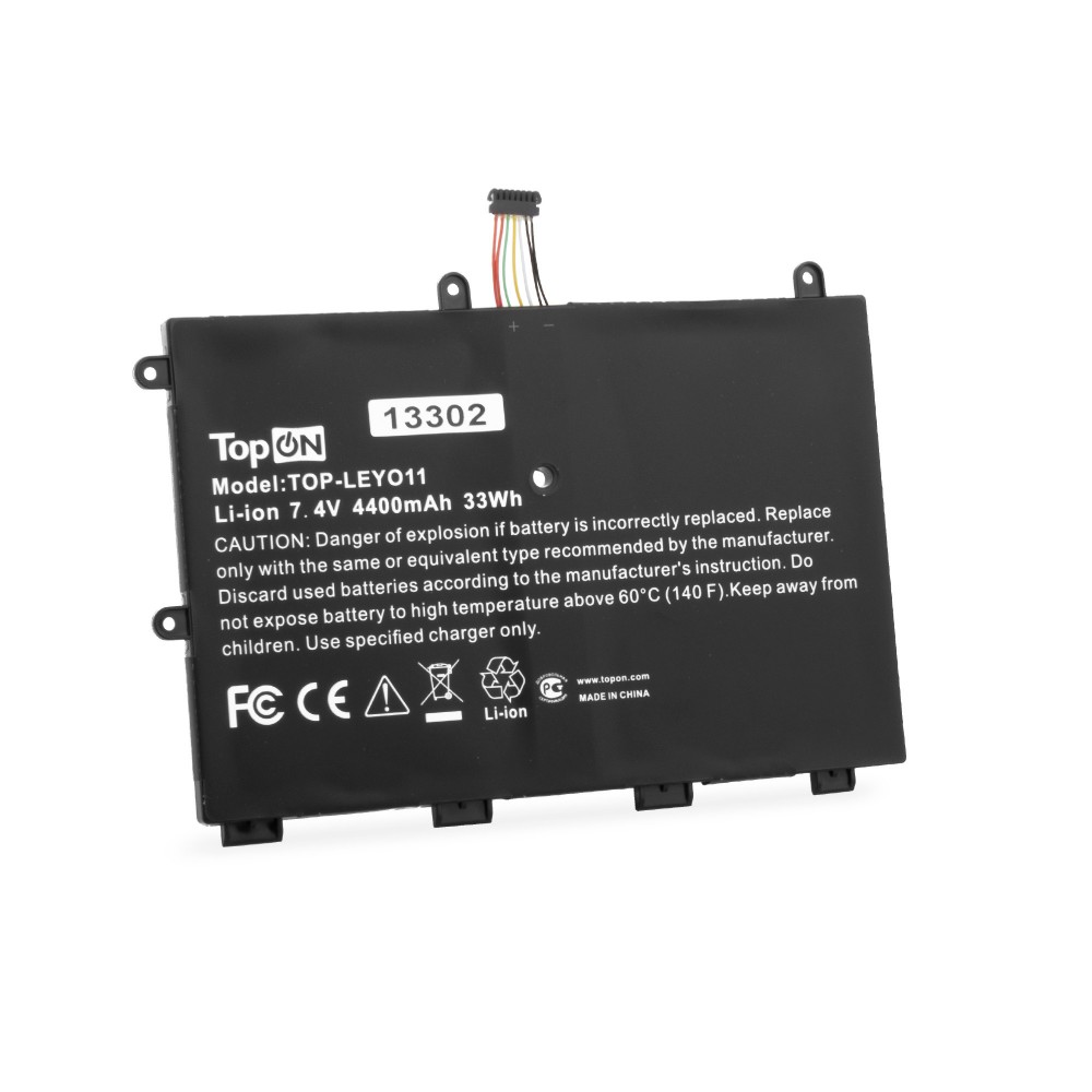 

Аккумуляторная батарея TopON для Lenovo ThinkPad Yoga 11e, 7.4V, 4.4 А·ч, черный (TOP-LEYO11)
