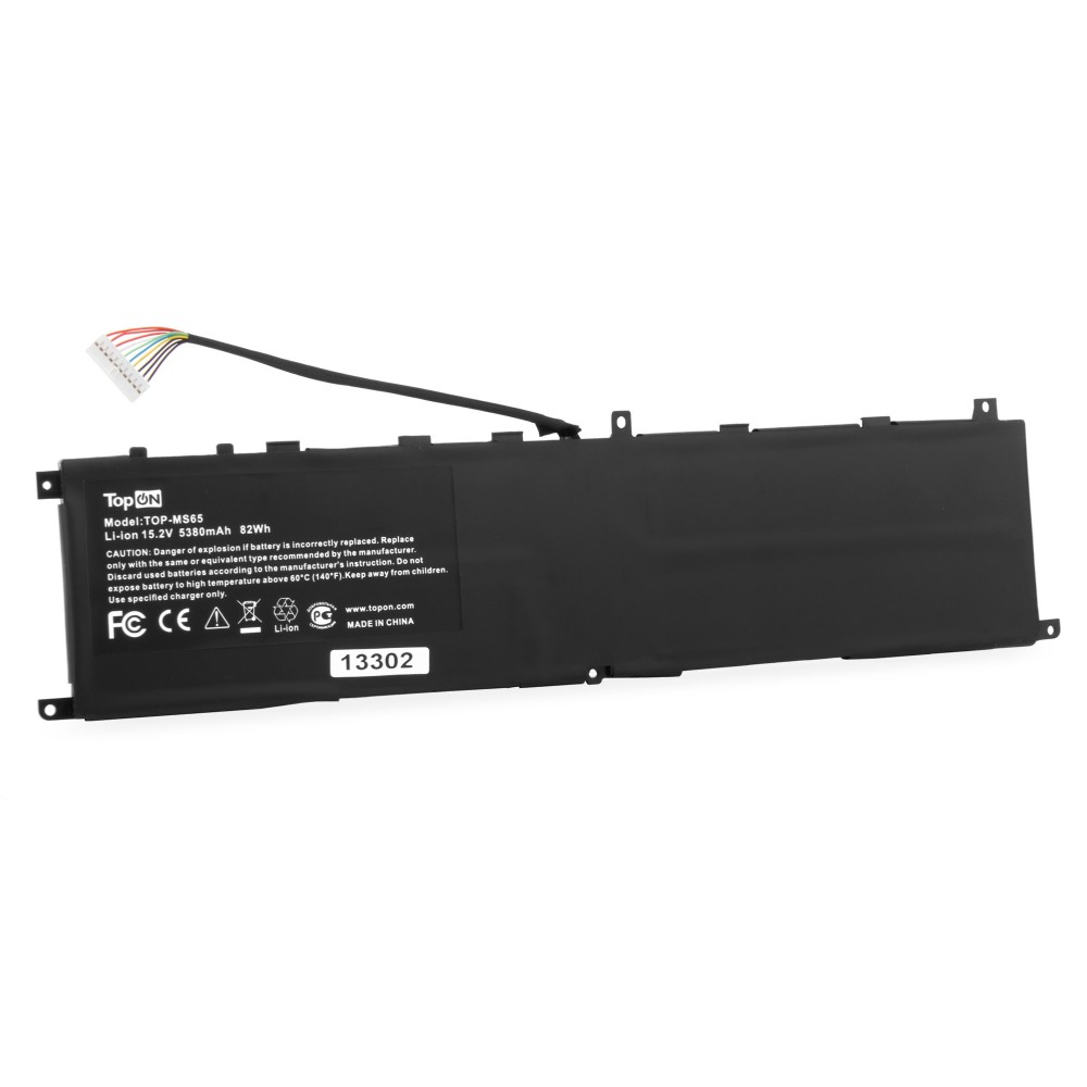 

Аккумуляторная батарея TopON для MSI GS60, GS65, GE63, GS75, P65, P75, PS42, PS63, 15.2V, 5.38 А·ч, черный (TOP-MS65)