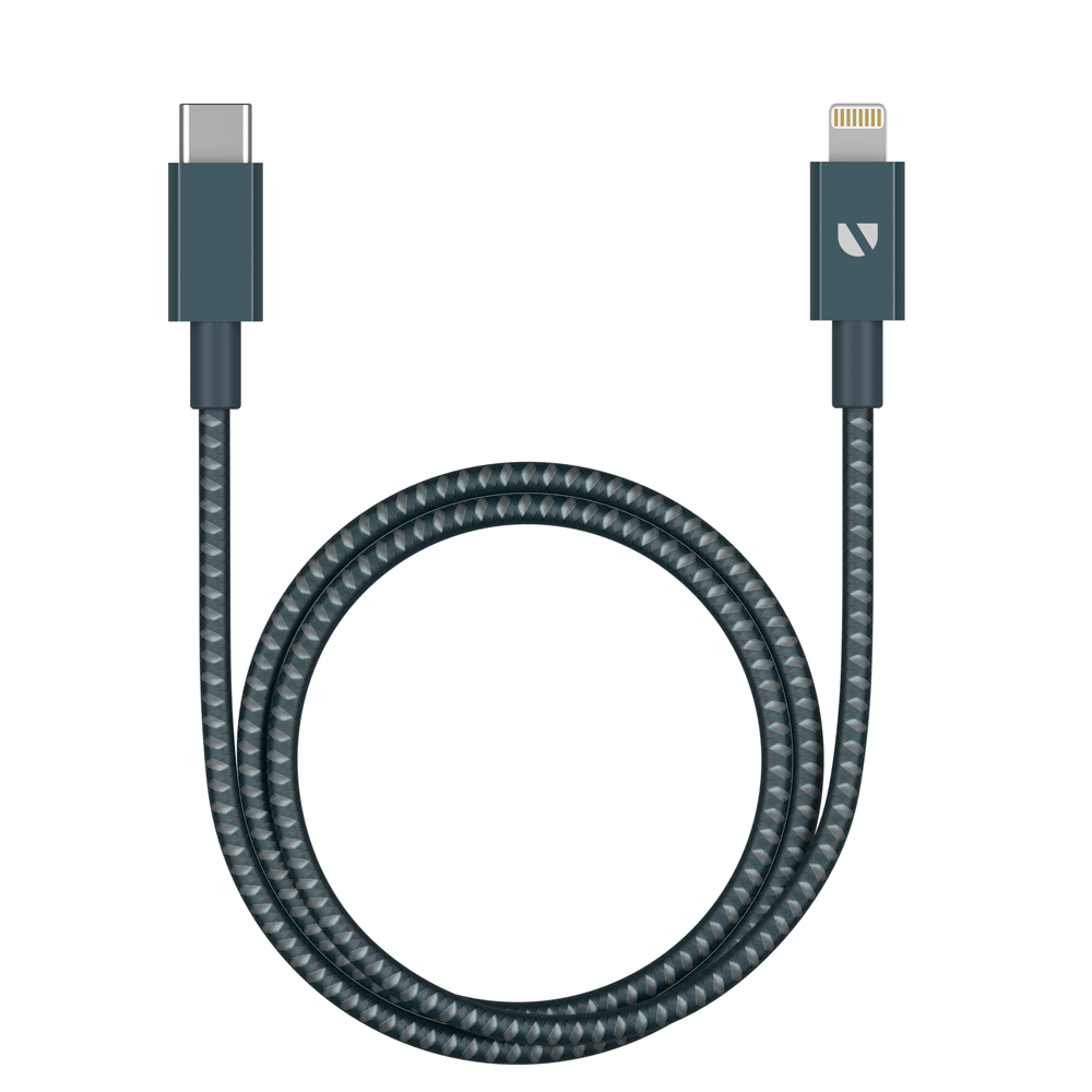 

Кабель USB Type-C-Lightning 8-pin, быстрая зарядка, 3А, 1.2 м, графитовый, Deppa (72320)