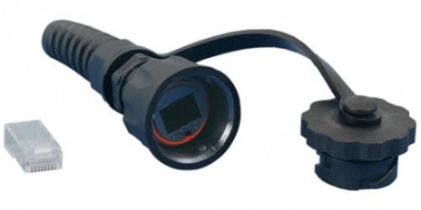 

Промышленный разъем Hyperline PLUG-IE-8P8C-P-C5-SH для RJ-45 (8P8C) под витую пару, IP67, категория 5e, черный (PLUG-IE-8P8C-P-C5-SH), PLUG-IE-8P8C-P-C5-SH